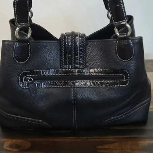 Brighton Moc Croc Pebbled Leather Embossed… - Picture 7 of 16